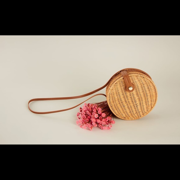 Zara raffia crossbody bag - Picture 2 of 6